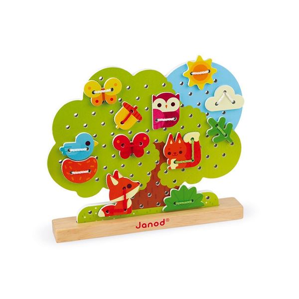 Imagen de Árbol para Atar Janod - Juego de Motricidad Fina para Niños