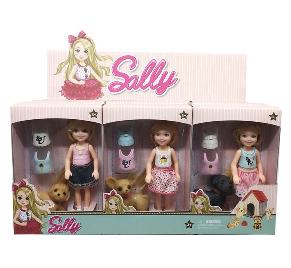 Imagen de MUÑECA SALLY  14CM CON ACCESORIOS