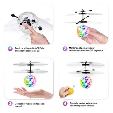 Imagen de Pelota Voladora con Luces LED y Sensor de Movimiento - ¡Diversión Interactiva en el Aire!