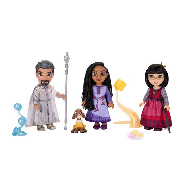 Imagen de Set de Muñecas Disney Wish - Asha, Dahlia y Rey Magnífico con Amigos y Accesorios