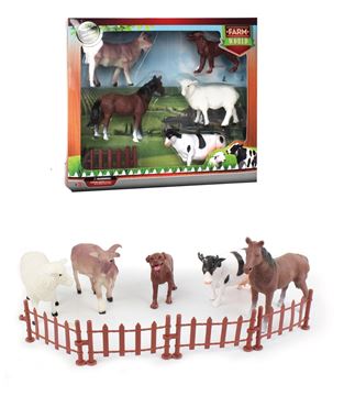 Imagen de Set de 6 Animales de la Granja con Corral