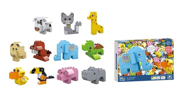 Imagen de Bloques animales 109 pcs