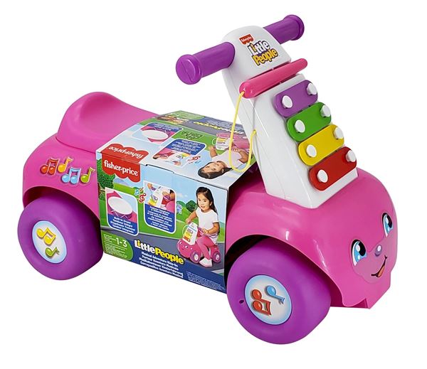 Imagen de Buggie Fisher Price Rosa con Xilófono y Tambor – ¡Diversión Musical y Movimiento para los Más Pequeños!