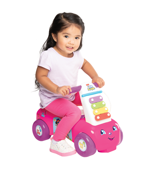 Imagen de Buggie Fisher Price Rosa con Xilófono y Tambor – ¡Diversión Musical y Movimiento para los Más Pequeños!